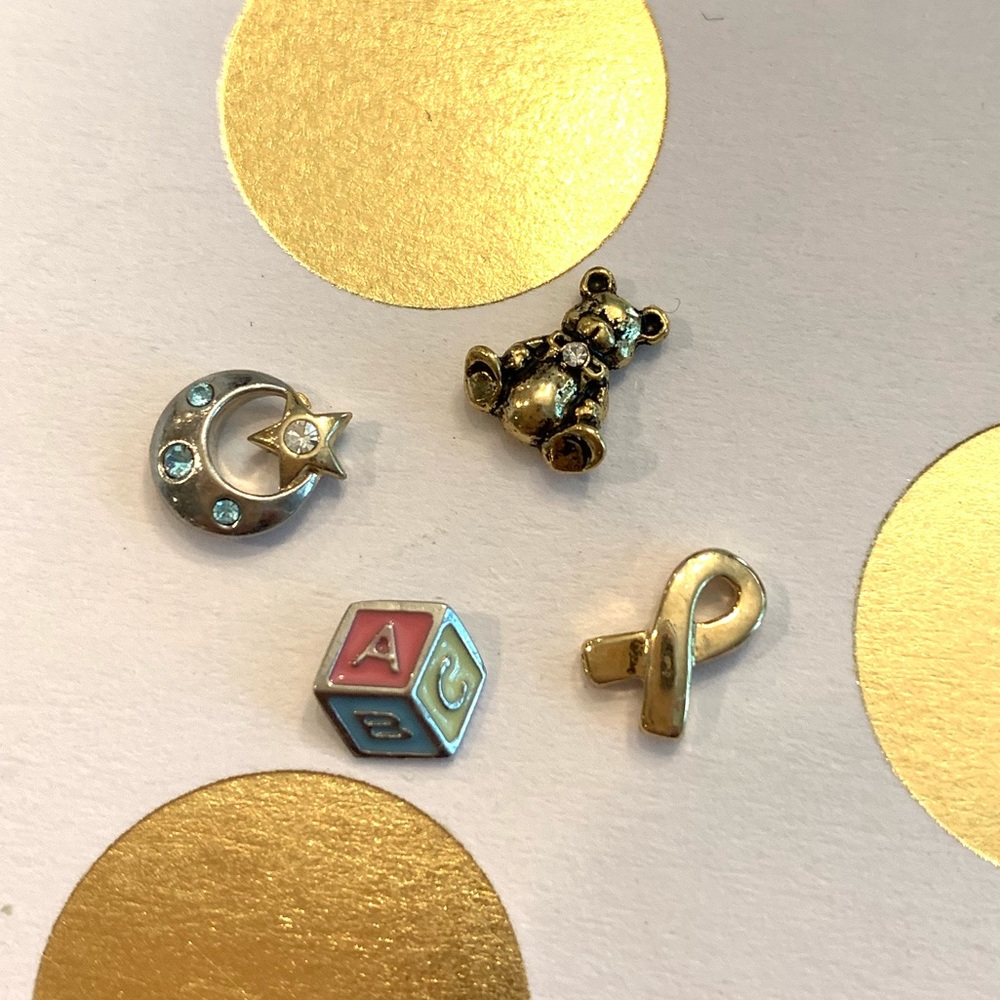 Origami Owl baby themed charms